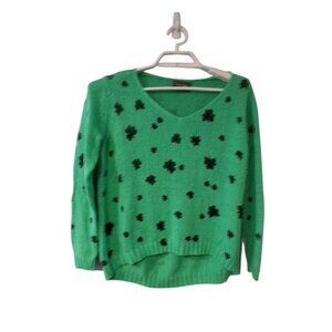 Wooden Ships Paola Buendia sweater womens X/S oversized green clover St Patricks